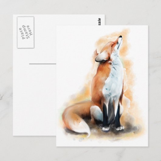 キツネの怒り。 ポストカード (正面/裏面)