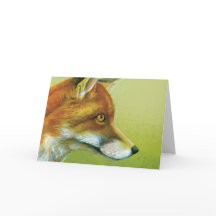 キツネの日常アートカードのポートレート