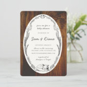 キツネの月桂樹のベビーシャワーの招待 招待状 (スタンド正面)