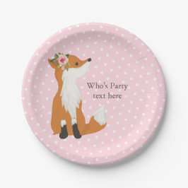 キツネの森とかわいい ペーパープレート