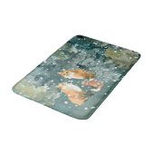 キツネの森の雪の中 バスマット (アングル)