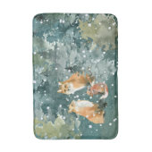 キツネの森の雪の中 バスマット (正面縦)