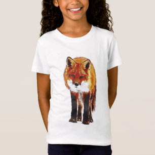 キツネの水彩画 Tシャツ