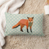 キツネの水玉模様のMoJoのこはく色の枕 ランバークッション (ブランケット)