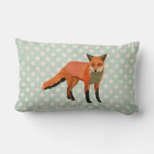 キツネの水玉模様のMoJoのこはく色の枕 ランバークッション (裏面)