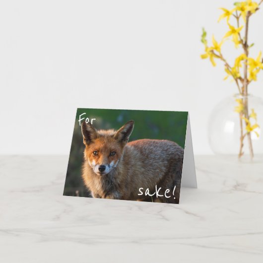 キツネの為のため。 それは再度あなたの誕生日ですか。 カード (黄色い花)