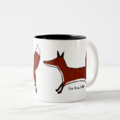 キツネの為-ラップアラウンドのイメージ-のためかわいいKitsune ツートーンマグカップ (正面右)