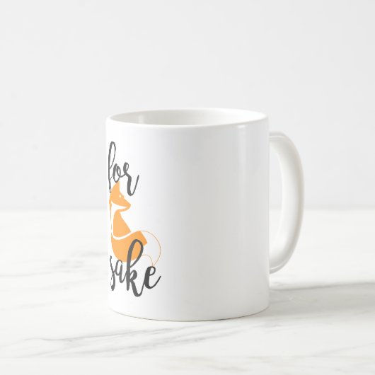 キツネの為-白のため11のozのクラシックのマグ コーヒーマグカップ (正面右)