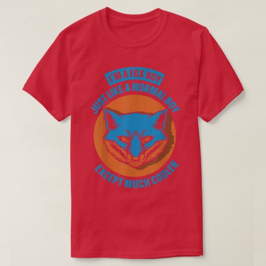 キツネの男の子のTシャツ Tシャツ (デザイン正面)