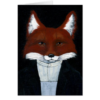 キツネの男性のアメリカのゴシック様式からかいの空白のなカード