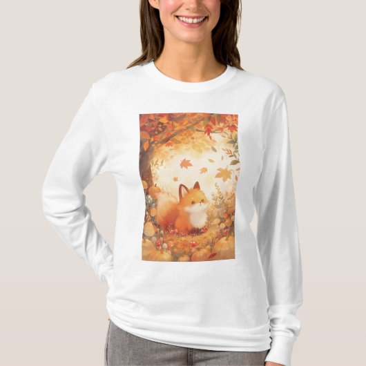 キツネの秋のリトリート Tシャツ (正面)