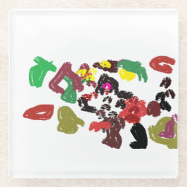 キツネの秋 ガラスコースター