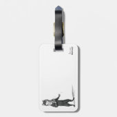 キツネの荷物のラベル ラゲッジタグ (裏面縦)