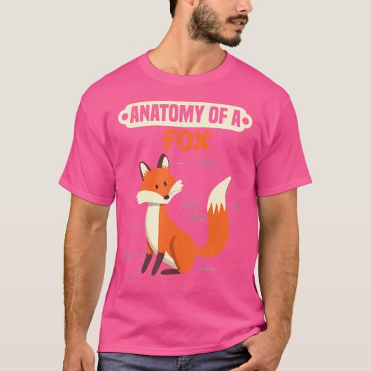 キツネの解剖図 Tシャツ (正面)