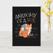 キツネの解剖学 カード (黄色い花)