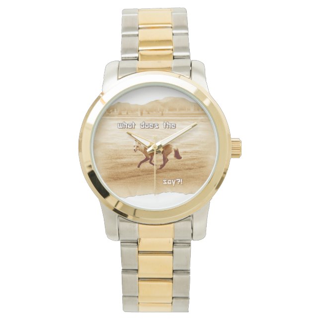 キツネの言う事 腕時計 (正面)