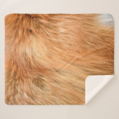 キツネの赤い毛質 シェルパブランケット (正面(横))