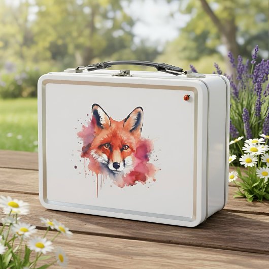 キツネの金属製ランチボックス メタルランチボックス
