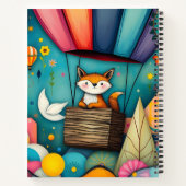 キツネの飛んでいるファンタジー ノートブック (裏面)