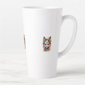 キツネの魅力:タイムレスな秋美術 カフェラテマグ (右)