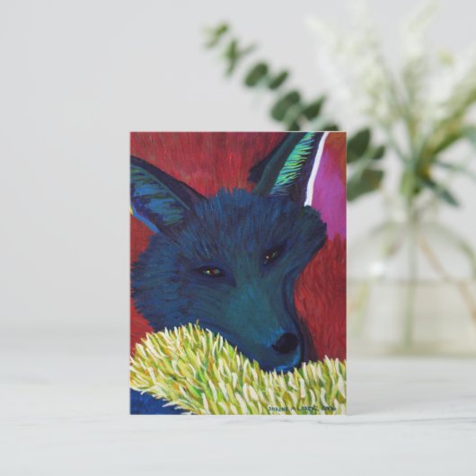 キツネはがき ポストカード (スタンド正面)