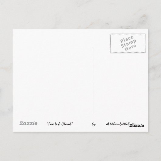 キツネはケルブ ポストカード (裏面)