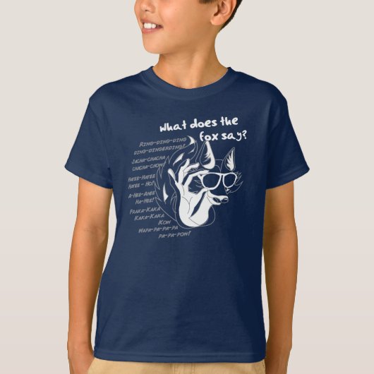 キツネは何て? Tシャツ (正面)