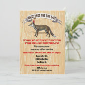 キツネは何と言う誕生日パーティーの招待 招待状 (スタンド正面)