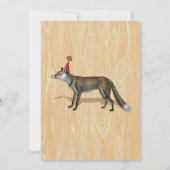 キツネは何と言う誕生日パーティーの招待 招待状 (裏面)