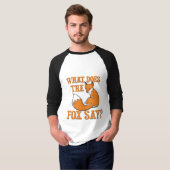 キツネは何を言いますか。 Tシャツ (正面フル)