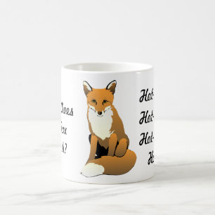 キツネは何を飲みますか。 熱い茶! マグ