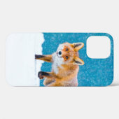 キツネは冬。赤狐、禿鷹、鼻水 Case-Mate iPhoneケース (裏面 (横))