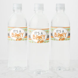 キツネは少年の森のウォーターボトルラベル ペットボトルラベル