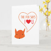 キツネは愛してる！ カード (黄色い花)