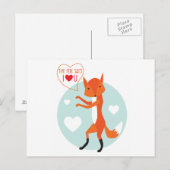 キツネは愛してる！ ポストカード (正面/裏面)