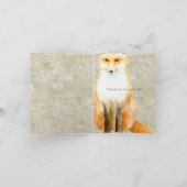 キツネは感謝していしています サンキューカード (内部)