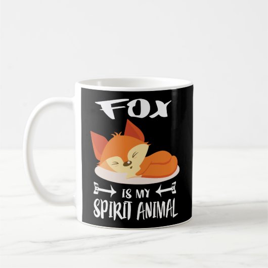 キツネは私の霊獣の贈り物おもしろいだ コーヒーマグカップ (左)