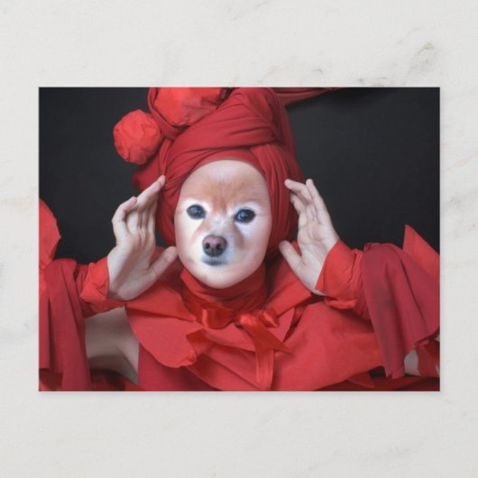 キツネは赤い婦人だ ポストカード (正面)