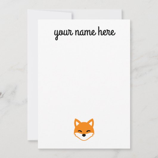 キツネひな形子供へ 招待状 (正面)