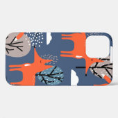 キツネや木、手描きの背景。カラフル海 Case-Mate iPhoneケース (裏面 (横))