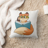 キツネをおたくとしてブック&グラス付き クッション (ブランケット)