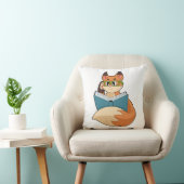 キツネをおたくとしてブック&グラス付き クッション (椅子)
