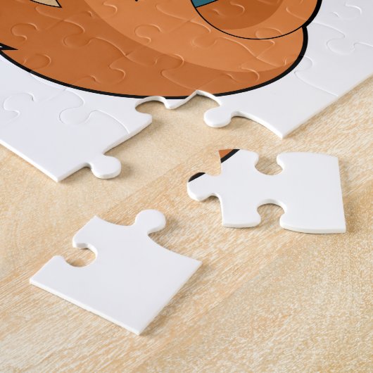 キツネをおたくとしてブック&グラス付き ジグソーパズル (側面)