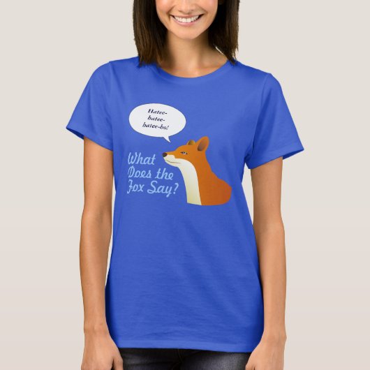 キツネをする何がおもしろTシャツを言って下さい Tシャツ (正面)