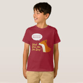 キツネをする何がおもしろTシャツを言って下さい Tシャツ (正面フル)