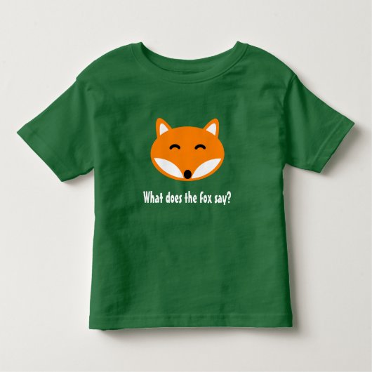キツネをする何がかわいい動物の幼児のTシャツを言って下さい トドラーTシャツ (正面)