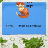 キツネをする何が衣類およびギフトを言って下さい キッチンタオル (折り畳み)