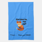 キツネをする何が衣類およびギフトを言って下さい キッチンタオル (縦)