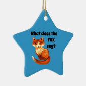 キツネをする何が衣類およびギフトを言って下さい セラミックオーナメント (右)