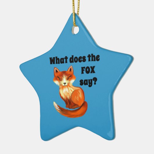 キツネをする何が衣類およびギフトを言って下さい セラミックオーナメント (左)